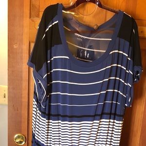 Ava and Viv 4x striped maxi dress with pockets